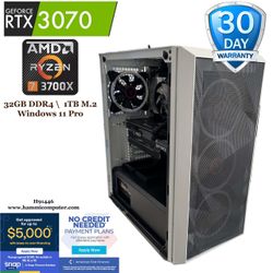 Gaming Desktop, AMD Ryzen 7 3700X, 32GB, 1TB, RTX 3070 "H91466