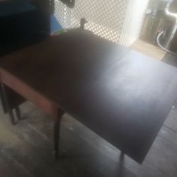 Solid Walnut Antique Fold Out Table 