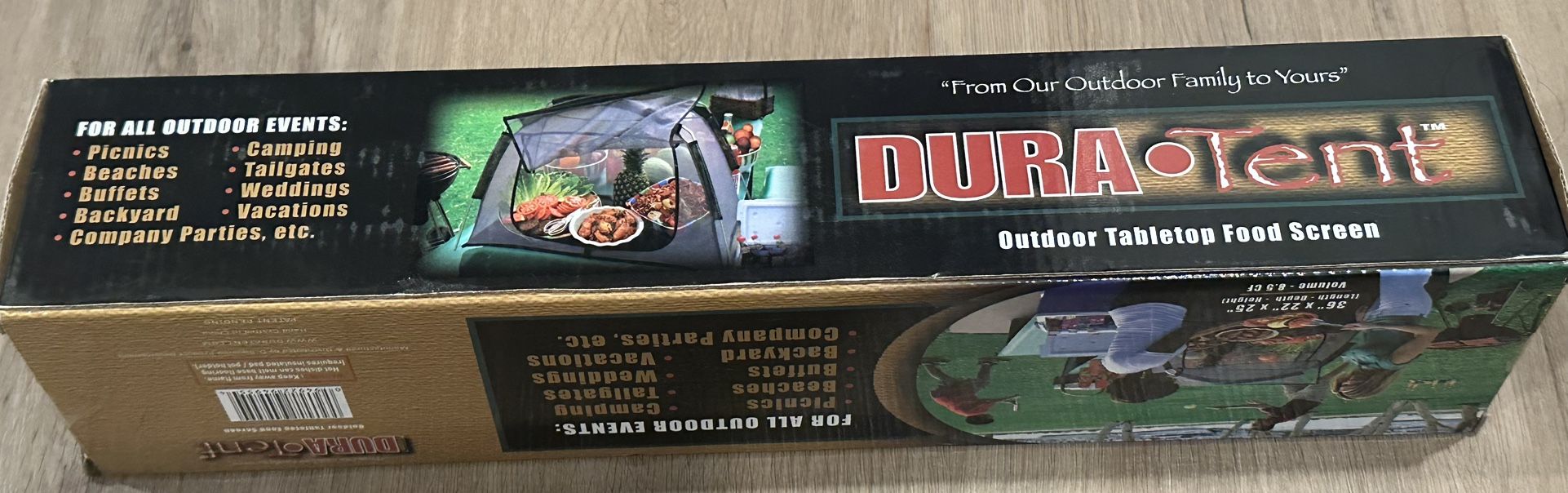Dura Tent Outdoor Tabletop Food Screen Picnic, Brand New