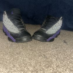 Purple And Black Reflected Jordans