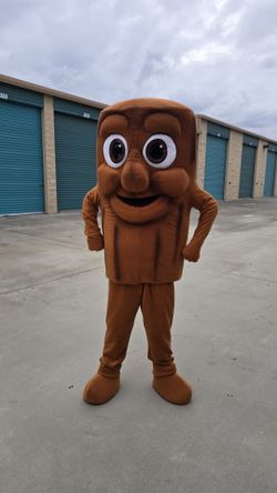 Brown Log Character Mascot Costume