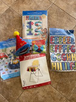 1st Birthday Transportation Party Decoration Bundle