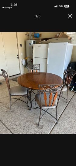 Ashley Furniture Wrought Iron Dining Table