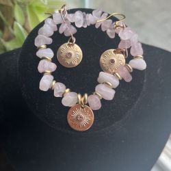 Birthday 🎂 Charm Set , With Rose Quartz 