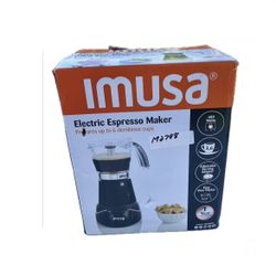 Imusa 6 or 3cup Electric Espresso Maker, Black• NEW Retails $44.99