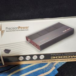 Precision Power Trax 3000.D Monoblock Amplifier  1500 Rms At 2ohm  Bass Remote Included 