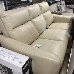 Crosslin Leather Sofa