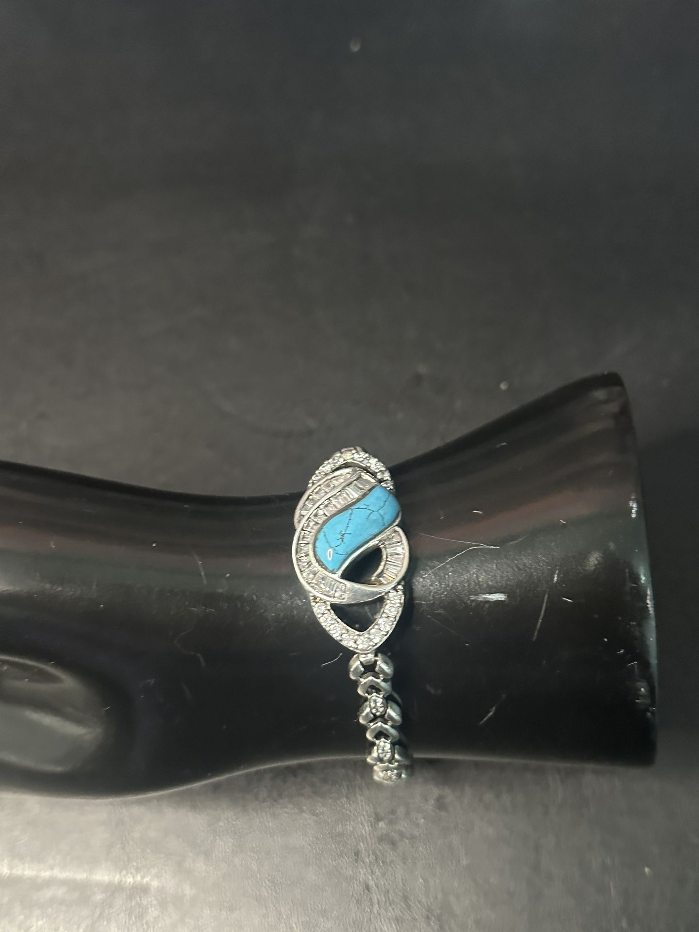 925 STERLING SILVER TURQUOISE MARCASITE