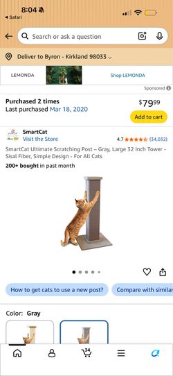 2 Ultimate Scratching Posts - grey
