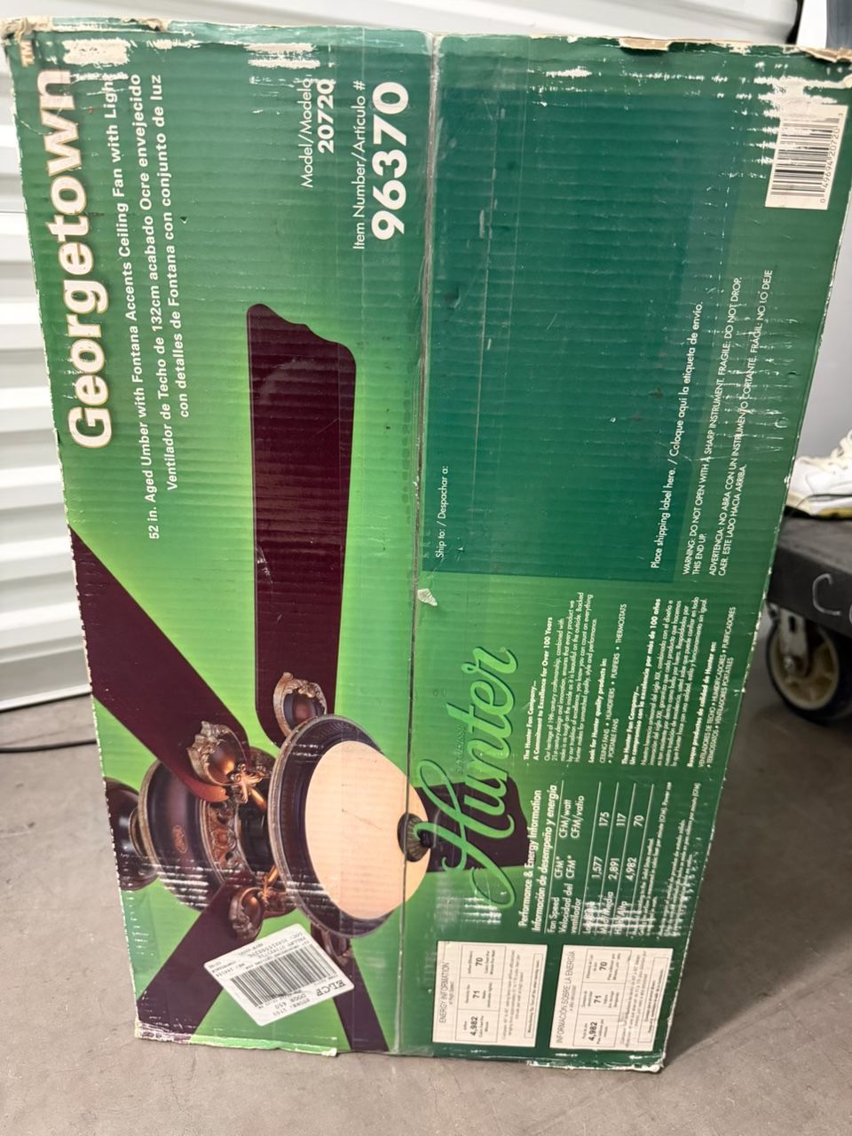 Georgetown Hunter 52in Ceiling Fan