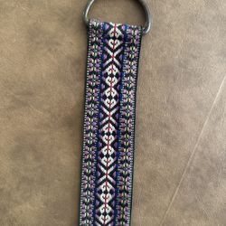 True Vintage 70’s Hippie Hipster Tribal Boho Bohemian Purple Cream Belt