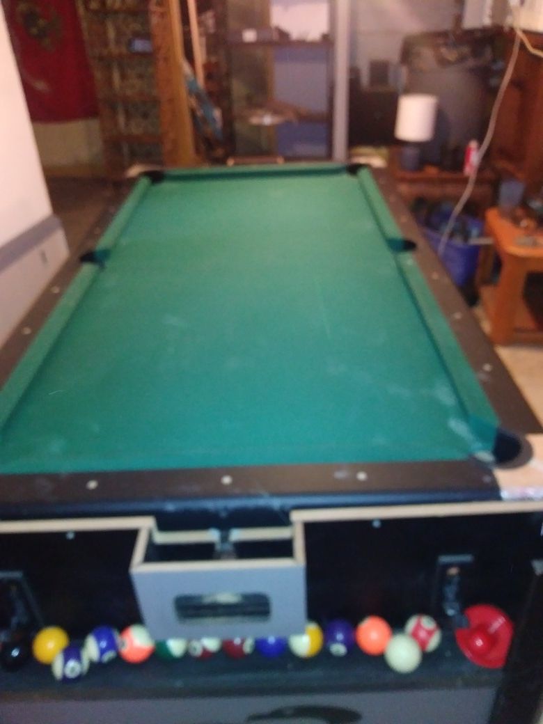 Air hockey and pool table in one