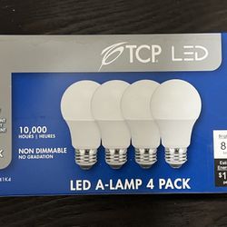 LED Light Bulbs 4 Pack – 60W Equivalent 4100K Bright White (Multiple Available)