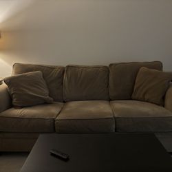 Microfiber Sofa and Queen Mattress 