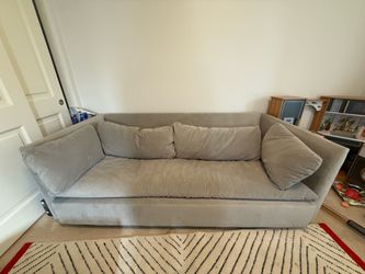 West Elm Shelter Queen Sleeper Couch Gray