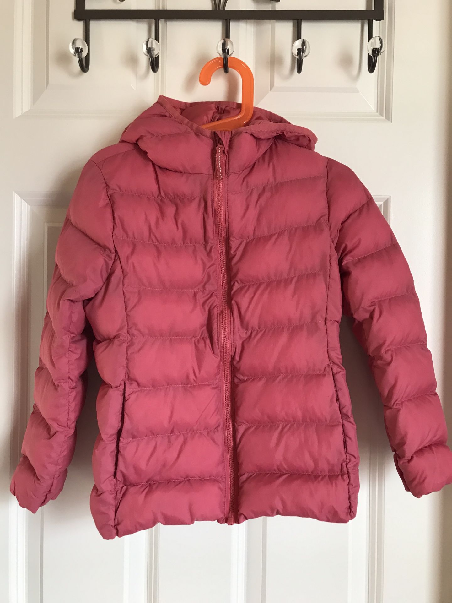 Pink Puffer Hooded Jacket Size 5T/6T