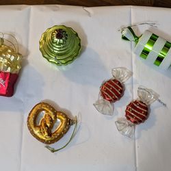 Christmas Ornaments Pretzel Candy Cupcake Fries