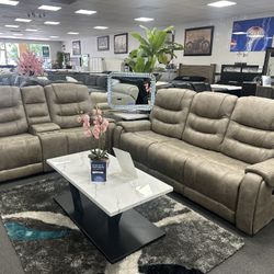 Micro Fabric Reclining Sofa & Loveseat 