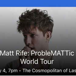 Matt Rife Tickets May 4th 7PM