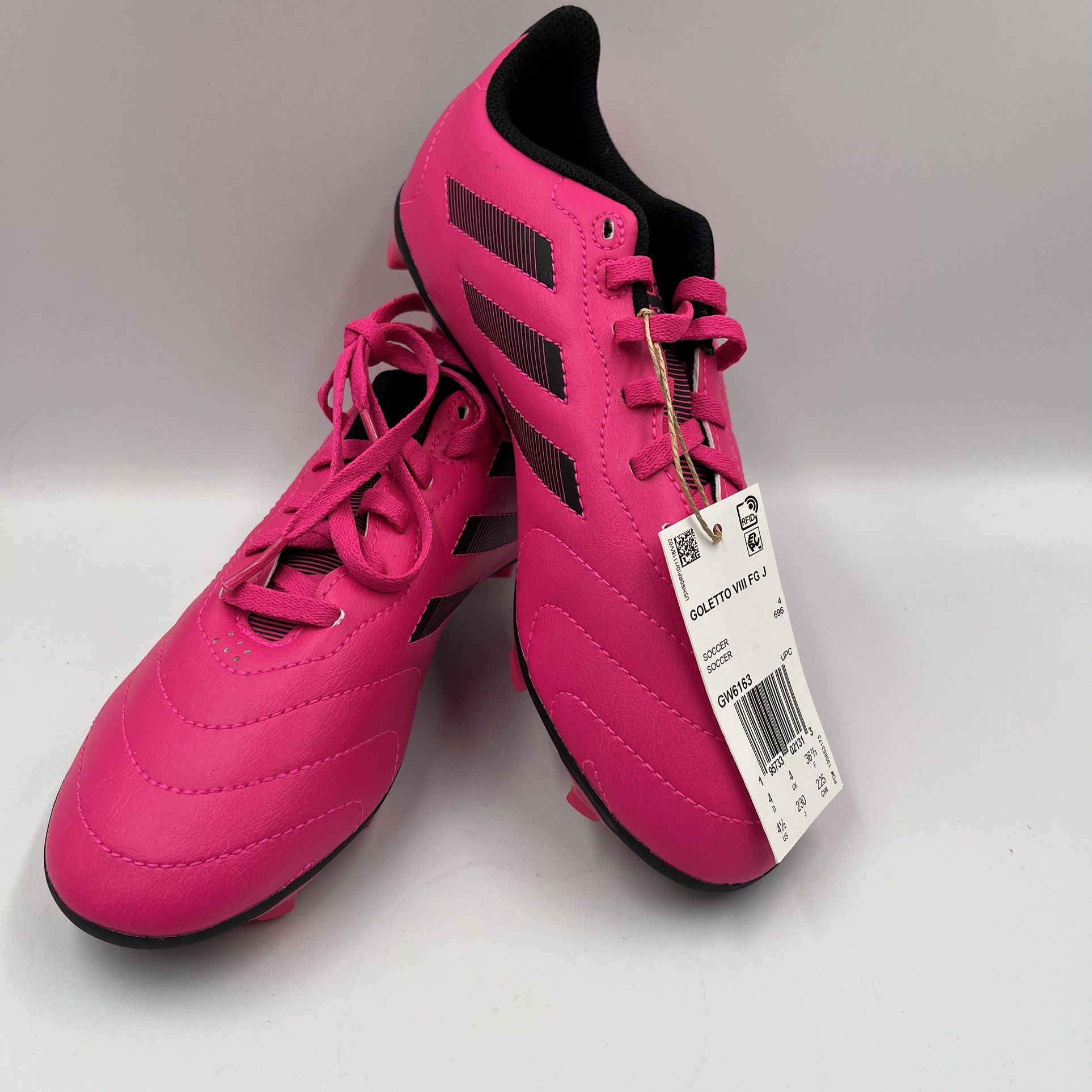 NEW Adidas Goletto VIII FG J Soccer Shoes Lace Up Cleats GE6163 Girls Size 4.5