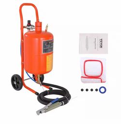 5 Gal. Sand Blaster 60 to 110 PSI High Pressure Sandblaster with 4 Nozzles, Oil-Water Separator for Paint Stain Removal