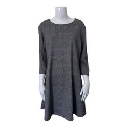 bryn Walker Plaid Shift Dress Size Large