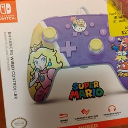 Purple Princess Peach Controller For Nes Switch 