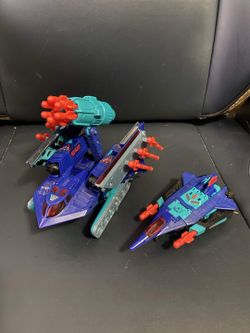 Vintage 1993 Transformers G2 Dreadwing & Smokescreen Stealth Bomber Set