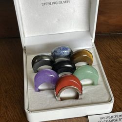 Vintage JcPenny 8pc Interchangeable Ring Set