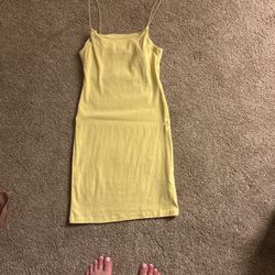 Zara Yellow Fitted Dress