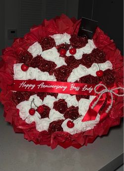 Custom Anniversary Artificial Rose Bouquet Arrangement