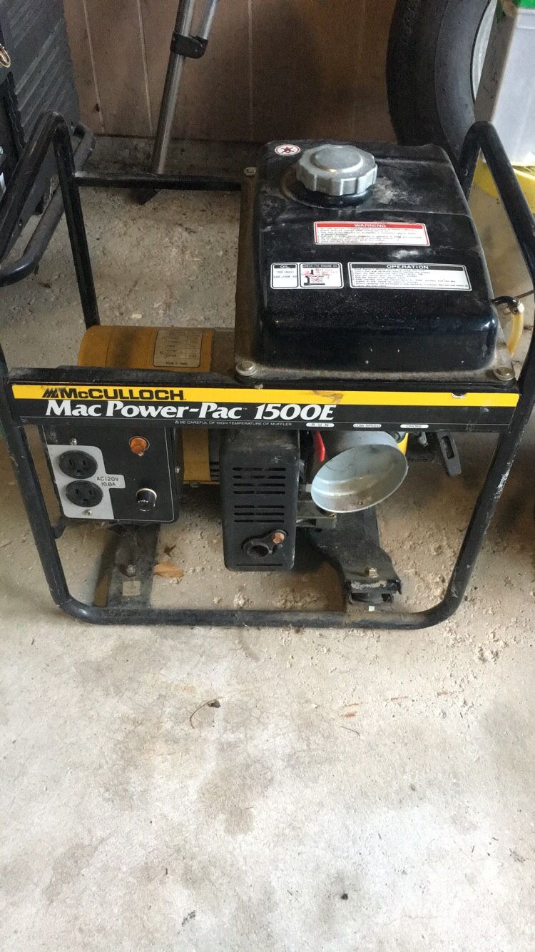 McCulloch MAC Power-Pac 1500E Generator