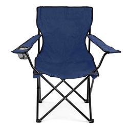 Portable Camping Chair Outdoor Folding Chairs with Arm Rest Cup Holder Carry Bag（pack of 2）