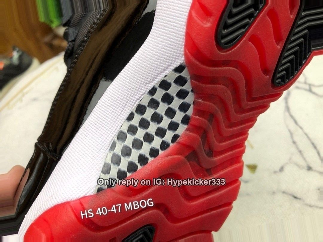 Jordan 11 AJ Retro Playoffs Bred Comes with box shoes