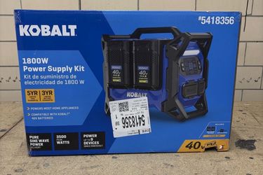 KOBALT 40V - 1800 Watts Portable Power Station ( Includes 2, 6.0 Ah Batteries )