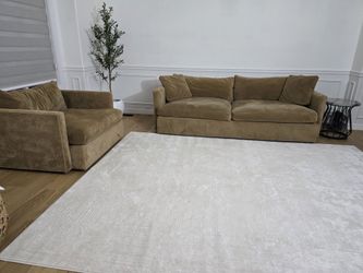 Crate Barrel Deep Sofa And Chair