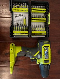 RYOBI ONE+ 18V Drill/Driver Kit w/ 1 Battery & Bit Set – Like New