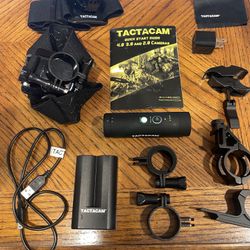 Tactacam 4.0 HD video camera with accessories 