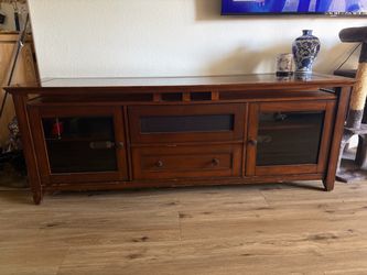 dark wood entertainment center