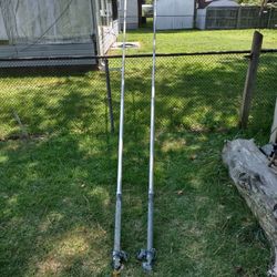 16 Ft Aluminum Outrigger Poles For Boat And Some Hardware