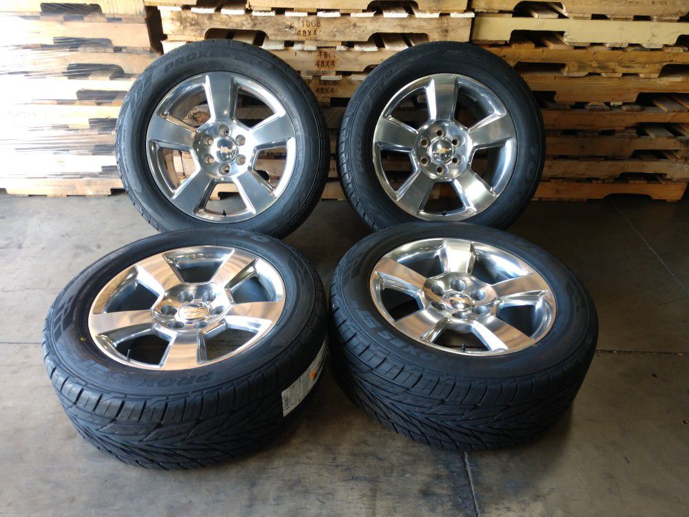 2018 Chevy Silverado OEM wheels 20x9+27 and new Toyo tires