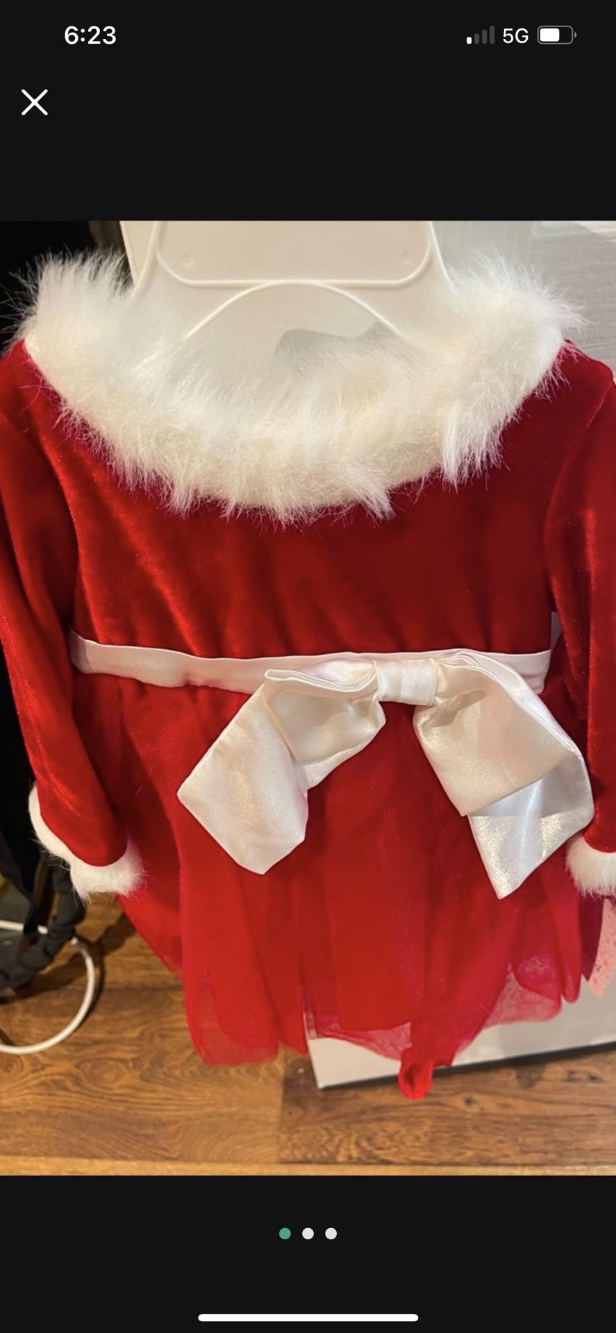 New Infant Baby Girl Red Christmas Dress 6-9 Months