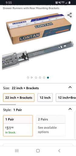 4 Pair 22" Lotan Drawer slides