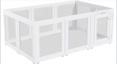Acrylic Pet Playpen- White