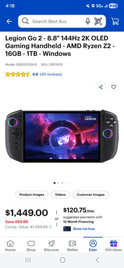 Lenovo Legion Go2 Gaming Handheld