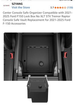 SZZANG Ford F-150 center console safe