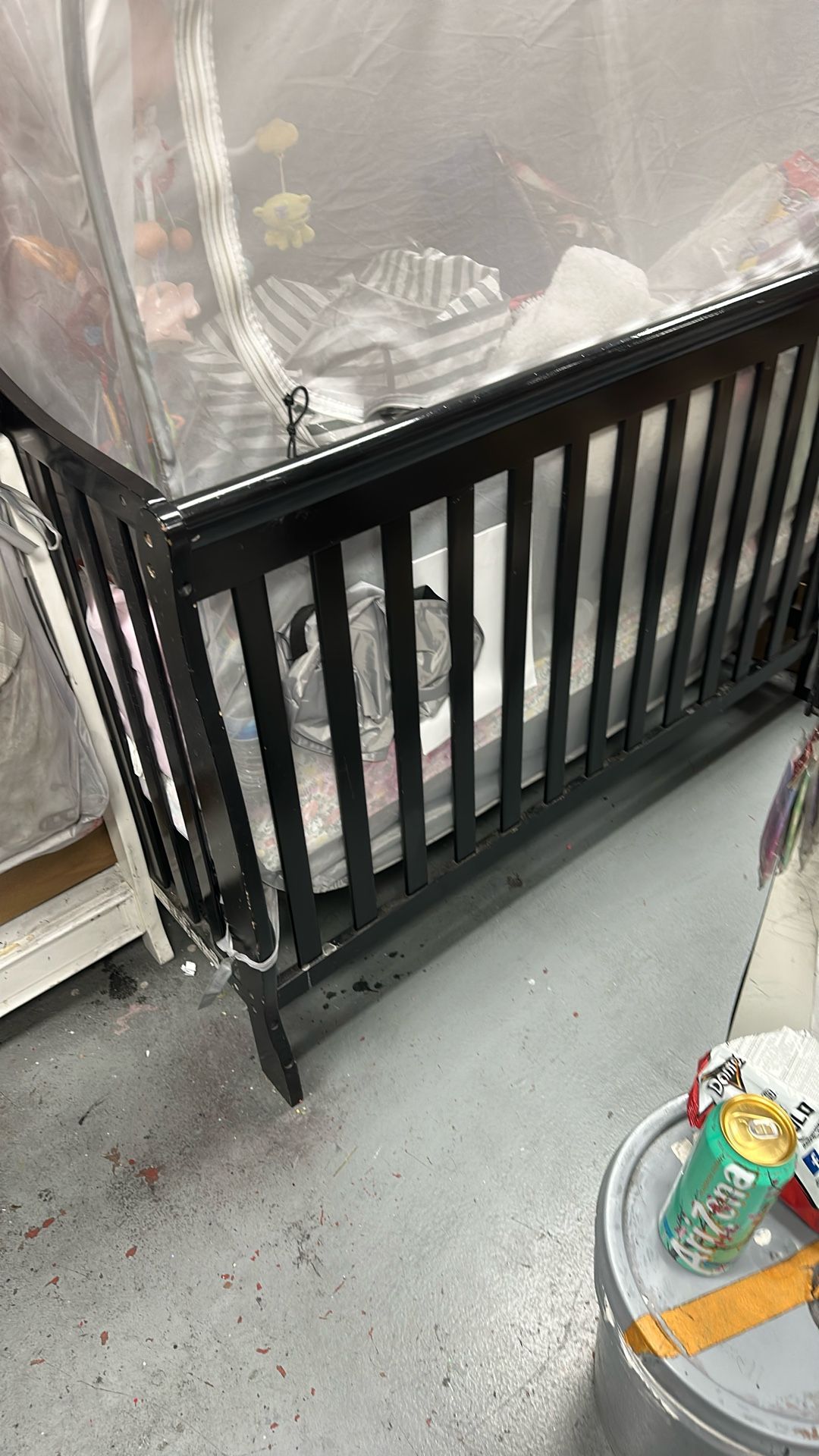Black Wood Crib