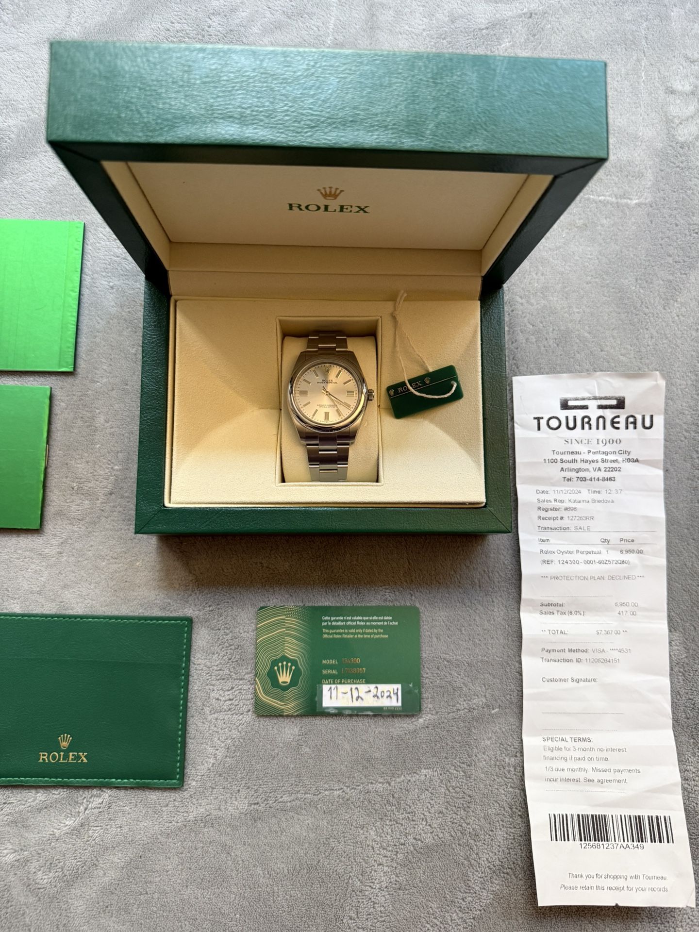 Brand New Rolex Oyster Perpetual 2024 Reference: 134300. 41 MM With Receipt