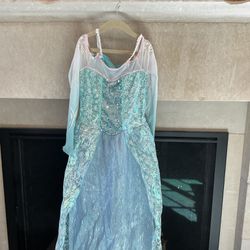 Little Girls Frozen Elsa Costume Dress Size 5/6