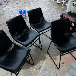 4 Leather Chairs 